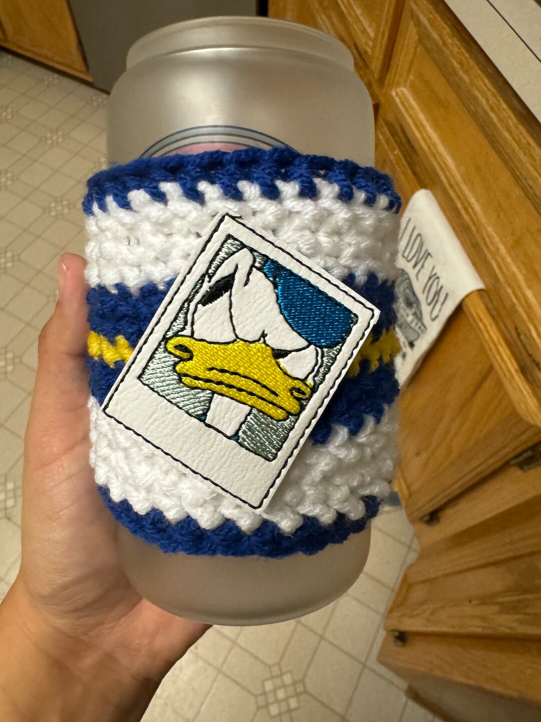 Boy Duck Photo Frame Crochet Cup Cozy - Etsy