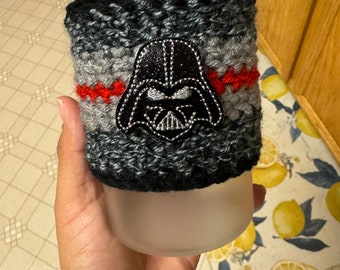 Darth crochet cup cozy