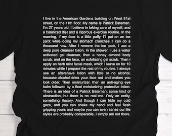 Patrick Bateman Shirt, American Psycho Shirt, Funny Meme Shirt, Funny Men Shirt, Gift For Him, New York Shirt