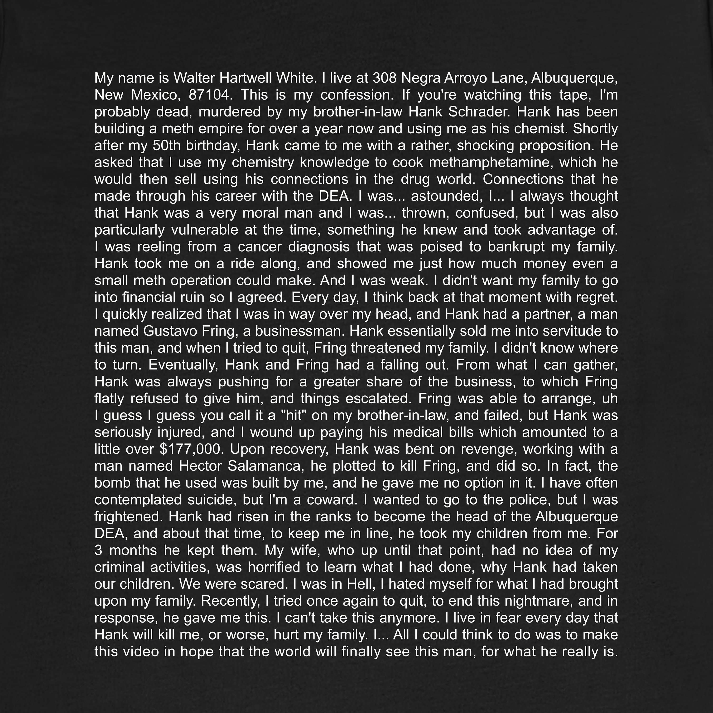 Walter White Shirt Breaking Bad Shirt Heisenberg Shirt Walt Shirt ...