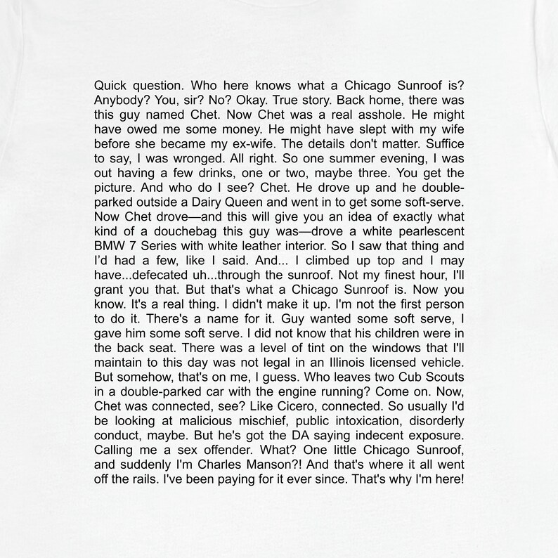 Chicago Sunroof Shirt, Better Call Saul Shirt, Saul Goodman Shirt