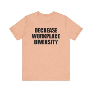 Chemise Diminution de la diversité sur le lieu de travail, Chemise offensive, Chemise mème drôle, Chemise étrangement spécifique, Chemise inclusion, Chemise sans charnière, Chemise ironique Heather Peach