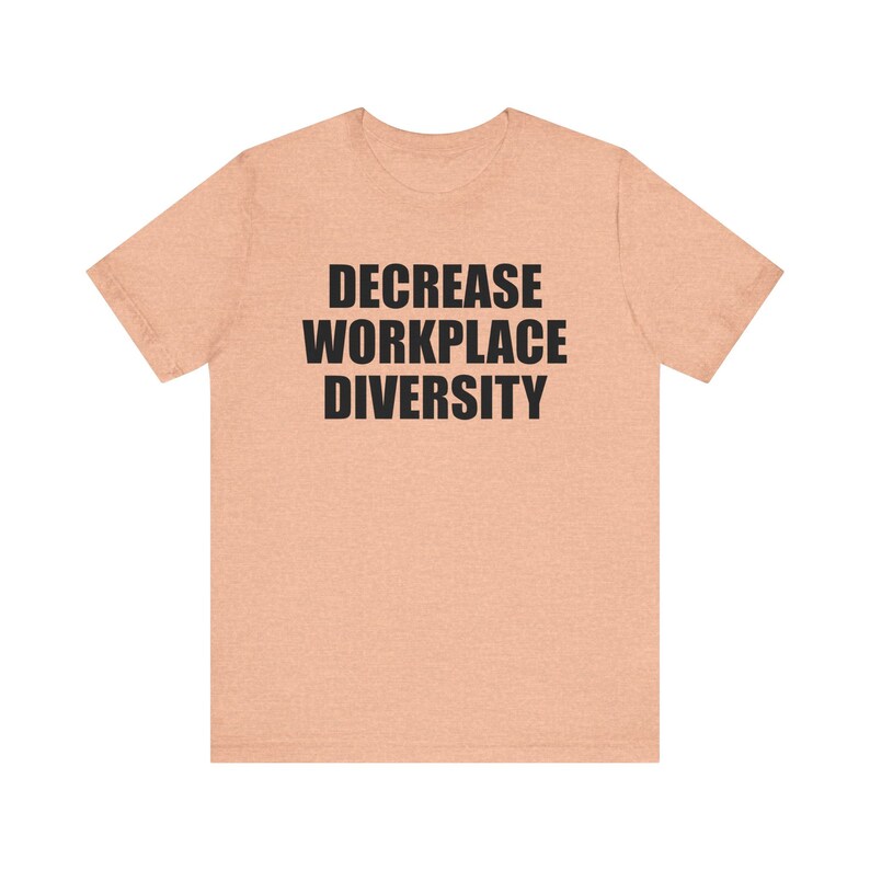 Chemise Diminution de la diversité sur le lieu de travail, Chemise offensive, Chemise mème drôle, Chemise étrangement spécifique, Chemise inclusion, Chemise sans charnière, Chemise ironique Heather Peach