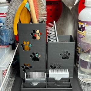 The Frenchie - Dog Grooming Brush and Standard Size Blade Holder, Simple Organizer |