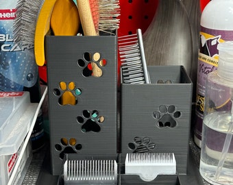 The Frenchie - Dog Grooming Brush and Standard Size Blade Holder, Simple Organizer |
