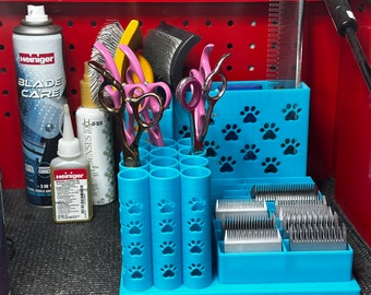 The Great Pyrenees-- Dog Grooming Brush Holder, 12 Scissors, 8 Standard and 8 Wide Blades  | Large Size |