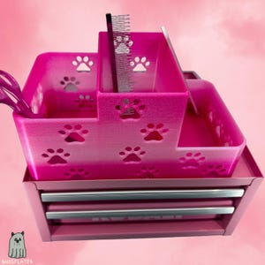 Kobalt Mini Toolbox Top Organizer (zwei Schubladen mit Deckel und drei Schubladen) - Mini Newfie * Groß * Hält Bürsten / Scheren / Kämme