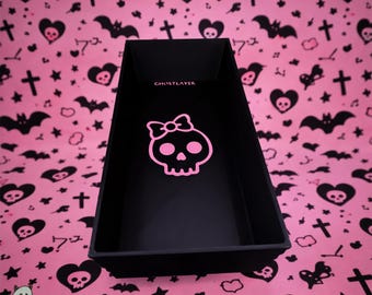 The Pink Skull Platter- Large Dog Grooming Catch all Tray | Simple organizer |
