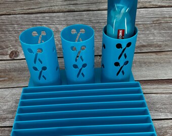 The French Braid -- Hair Stylist Clipper and Scissor Holder | Holds 3 Clippers and 9 Scissors