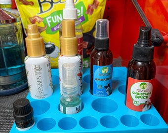 Dog Grooming Small/Medium Perfume and Essential Oil Holder | Holds 12 Perfumes/ 7 Oils | Simple organizer |