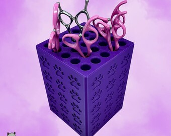 The Dobermann- Medium Dog Grooming Scissor Holder Vertical— Up to 25 pairs, Simple organizer |