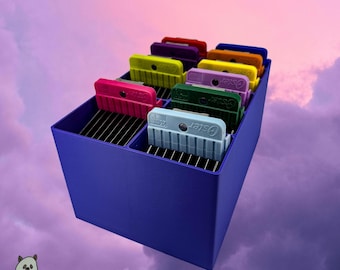 The Mudi - Vertical Oster A5 Dog Grooming Clipper Blade Comb Holder | up to 10 | Oster A5 | Optional Lid