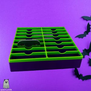 The Pug-- *Halloween-Ghostly Green and Purple* Dog Grooming *Wide* Size Clipper Blade Holder | up to 16 | wide blade only