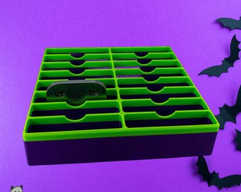 The Pug-- *Halloween-Ghostly Green and Purple* Dog Grooming *Wide* Size Clipper Blade Holder | up to 16 | wide blade only