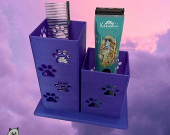 The Pitbull - Dog Grooming Brush Holder, Simple organizer | Small Size |