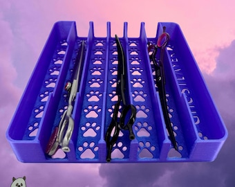 The Pharaoh Hound V2 - Large Curved Lay Flat Dog Grooming Scissor Holder | Holds 7 |