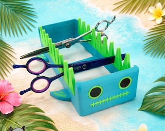 The Driftbite- Dog Grooming Scissor Holder Up to 10 pairs, Simple organizer |