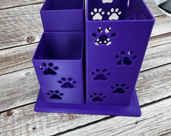 The Yorkie-Flawed-Discounted-Dog Grooming Brush Holder, Simple organizer | Medium Size | Purple