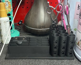 The Husky- Dog Grooming Scissor *Wide* Blade Holder, Simple organizer | Holds 8 Wide Blades and 15 Scissors |