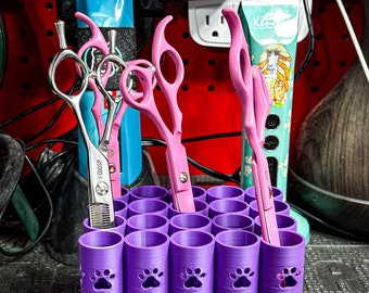 The Poodle- Small Dog Grooming Scissor Holder Vertical— Up to 20 pairs, Simple organizer |