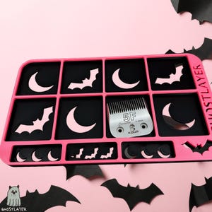 Kobalt Mini-Toolbox-Hundepflege Werkzeugkasten Set Bundle *Halloween-Gothic Schwarz und Pink* | Hält Scheren, Standardklingen usw