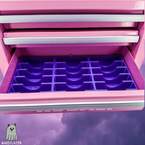 Kobalt Mini Toolbox Bottom Drawer Organizer (Two Drawer and Three Drawer)- Dog Grooming Blade holder *Wide Only* Holds 18