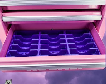 Kobalt Mini Toolbox Bottom Drawer Organizer (Two Drawer and Three Drawer)- Dog Grooming Blade holder *Wide Only* Holds 18