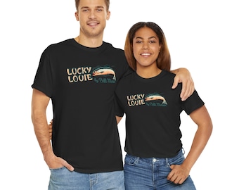 Fishing shirt - Lucky Louie Vintage Plug Fishing T-shirt, Retro Fisherman Tee, Angler Gift Shirt, Classic Fishing Shirt