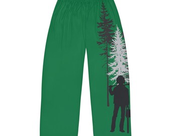 Green Logger PJ's | logging pants | gift for dad | gift for logger | comfy pants | Logger jogger |