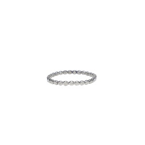 Hammered Bead Ring Sterling Silver Ring Dainty Stacking Rings Thin Silver Ring Simple Ring Silver Stacking Ring Silver Dot Ring image 1