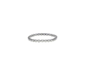 Hammered Bead Ring | Sterling Silver Ring | Dainty Stacking Rings | Thin Silver Ring | Simple Ring | Silver Stacking Ring | Silver Dot Ring