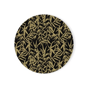 Bamboo Design Cork Back Drink Coaster Colorful Drink Coasters Set - Vibrant Patterned Drink Mats for Unique Table Decor