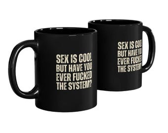 Funny Sarcastic Black Humor Coffee Mug: Troublemaker Gift