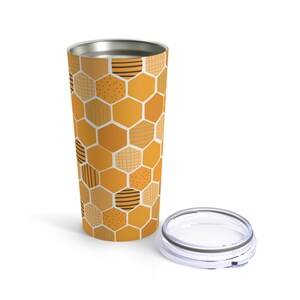 Color Pattern Tumbler Beehive Tumbler, Double-Insulated 20oz Steel, Unique Design, Perfect Travel Mug, Great Gift Idea
