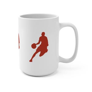 Sports Fan Cup Basketball Graphic Coffee Mug Gift for Sports Fan Unique Sports Lover Mug Fun Athletic Present For Him