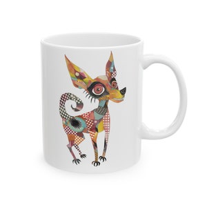 Quirky Pet Dog Coffee Mug "I'd Rather Be Home With My Dog" Quote Whimsical Gift for Pet Owners