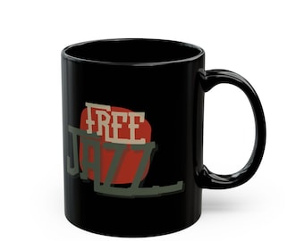 Taza de café de jazz, regalo gráfico de música