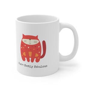 Cat Mug Cute cat lovers coffee mug cheerful feline mug with slogan Sip in Style with a Whiskered Companion Gift For Pet Lover