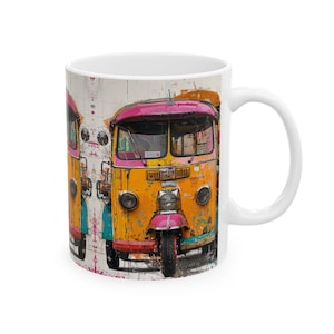 Souvenir Cup Thailand Graphic Mug Bangkok Tuk Tuk Coffee Cup Gift For Traveller