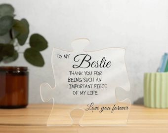 Bestie Acrylic Puzzle Plaque