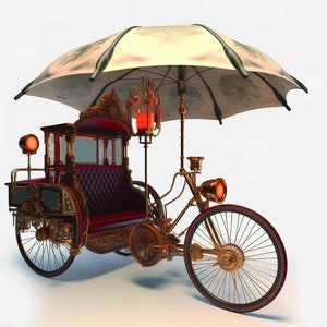 Steampunk Tricycle No.2  Digital Art Download