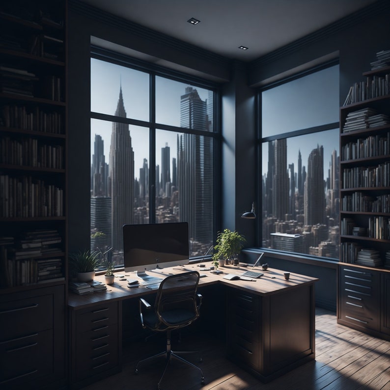 Zoom Virtual Background City View Back Drop Professional Office Zoom