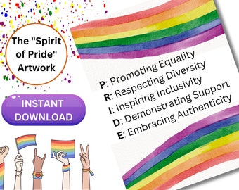 The "Spirit of Pride" Artwork, Promote Acceptance, Being an Ally, Be Kind