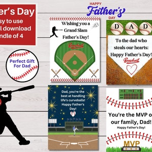 Vatertagsgeschenk, Baseball-/Sportliebhaber, MVP, alles Gute zum Vatertag, Geschenk für Papa, Kinderandenken, digitaler Download, druckbar