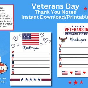 Veterans Day Danke Notizen, personalisierte Nachricht, Akrostichon, Dankbarkeit / Wertschätzung Projekt, Klassen- und Familienaktivität, Sofortiger Download