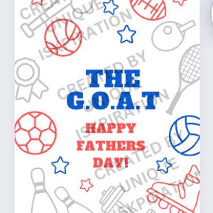 GOAT Father&#39;s Day printable