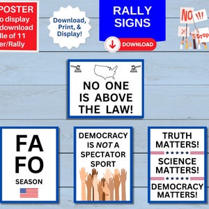 Placards For Rally Rally Protest Signs - Digital Download, FAFO, 11 Posters for Protests ...