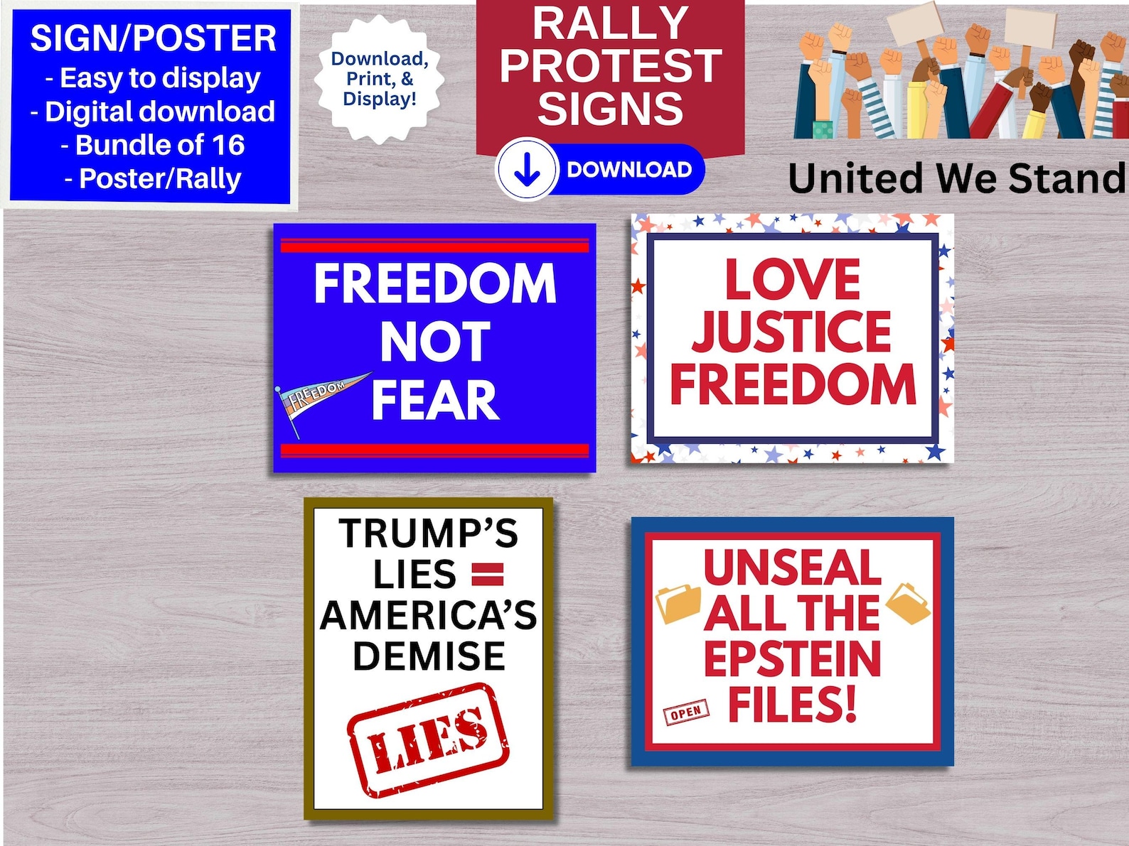 Anti Rfk Jr. Signs Protest Signs, 16 Printable Rally Posters, Anti-trump, Anti-rfk ...