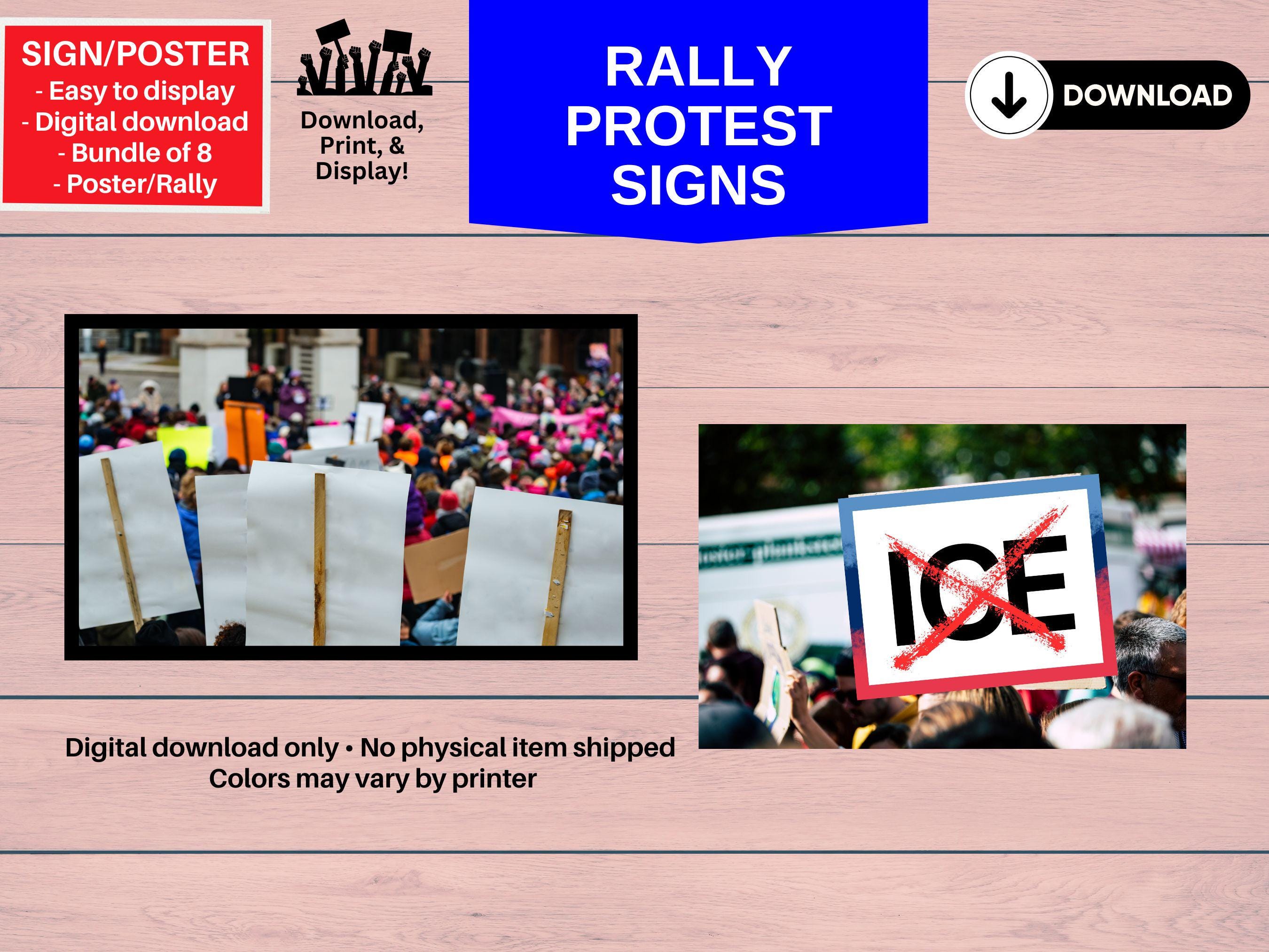Protest March Checklist.pdf Printable Protest Sign, Abolish ICE Political Poster, Instant Download ...