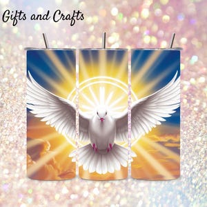 Holy Spirit White Dove Digital image, Vibrant God Rays of Light, PNG, SVG, for tumblers, mugs, totes,